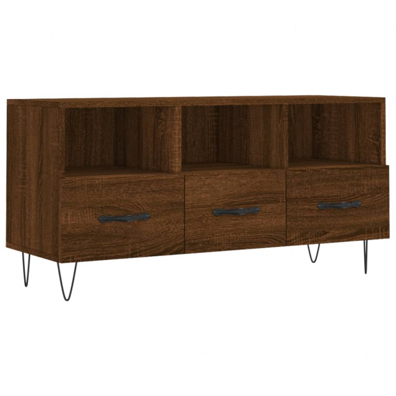 Szafka pod TV, brązowy dąb, 102x36x50 cm