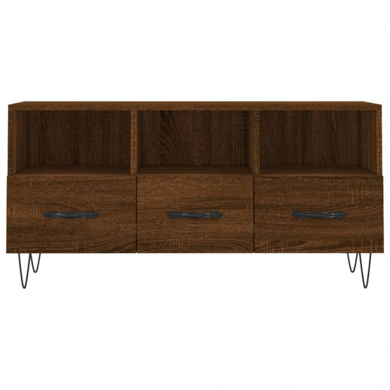 Szafka pod TV, brązowy dąb, 102x36x50 cm