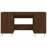 Biurko, brązowy dąb, 140x50x75 cm, materiał drewnopochodny