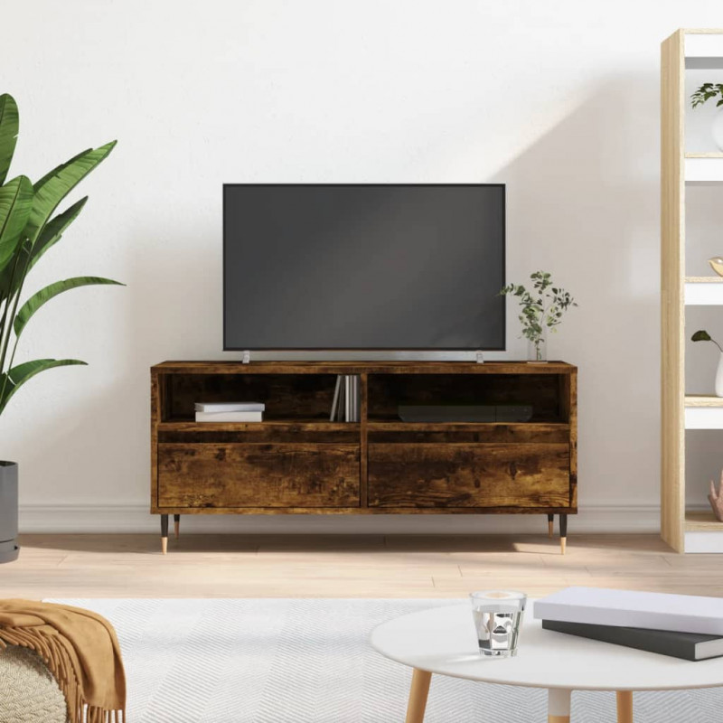 Szafka pod TV, przydymiony dąb, 100x34,5x44,5 cm