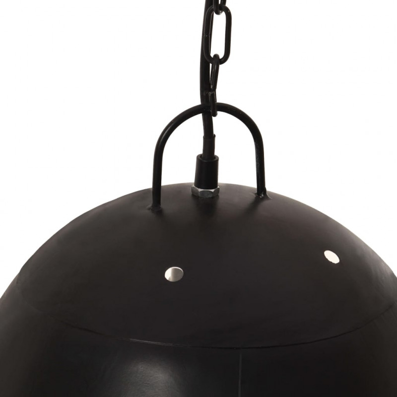 Industrialna lampa wisząca, 25 W, czarna, okrągła, 42 cm, E27