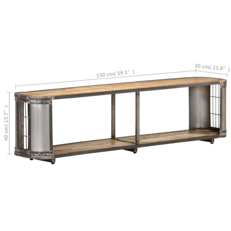 Szafka pod TV, 150 x 30 x 40 cm, lite drewno mango