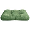 Poduszka na palety, wzór w liście, 60x60x12 cm, tkanina
