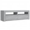 Szafka pod TV z LED, szary dąb sonoma, 120x35x40 cm