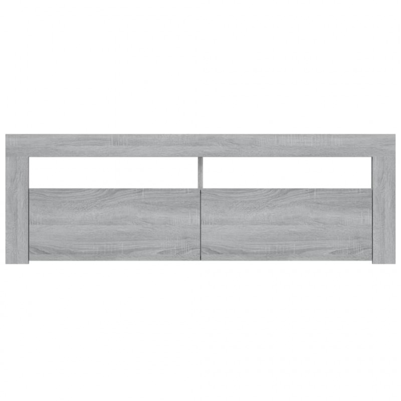 Szafka pod TV z LED, szary dąb sonoma, 120x35x40 cm