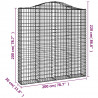 Łukowaty kosz gabionowy 200x30x200/220 cm, galwanizowane żelazo