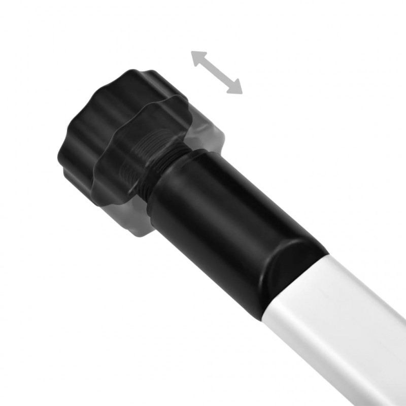 System teleskopowych drążków do garderoby, aluminiowy