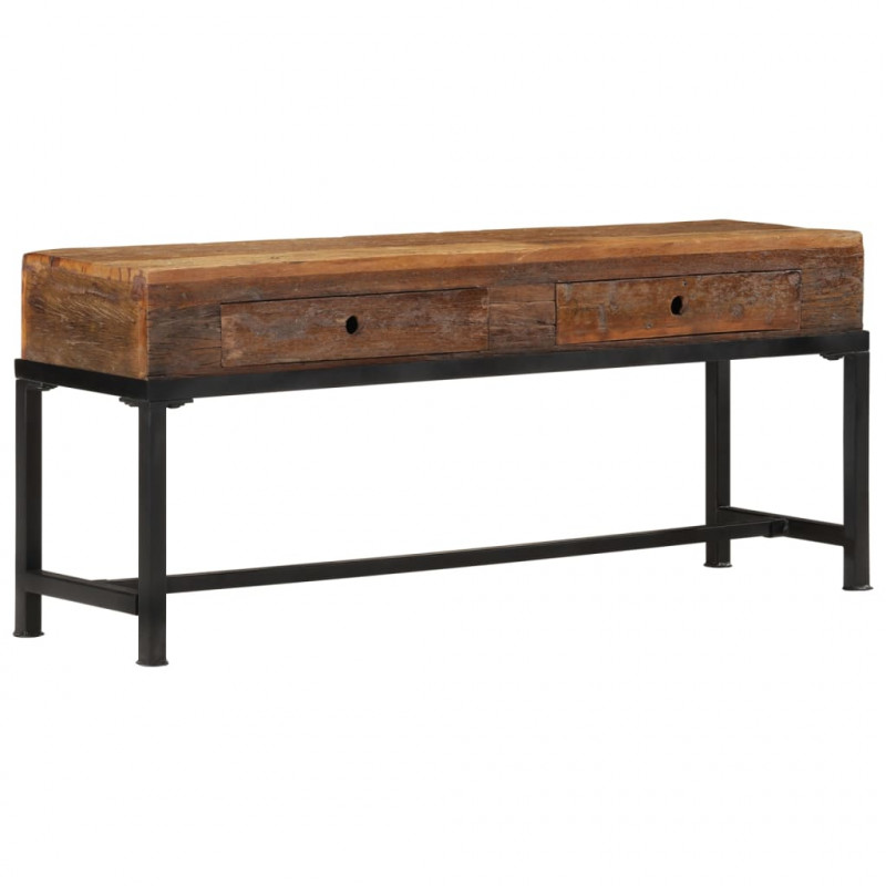 Szafka pod telewizor, 110x30x46 cm, lite drewno z odzysku