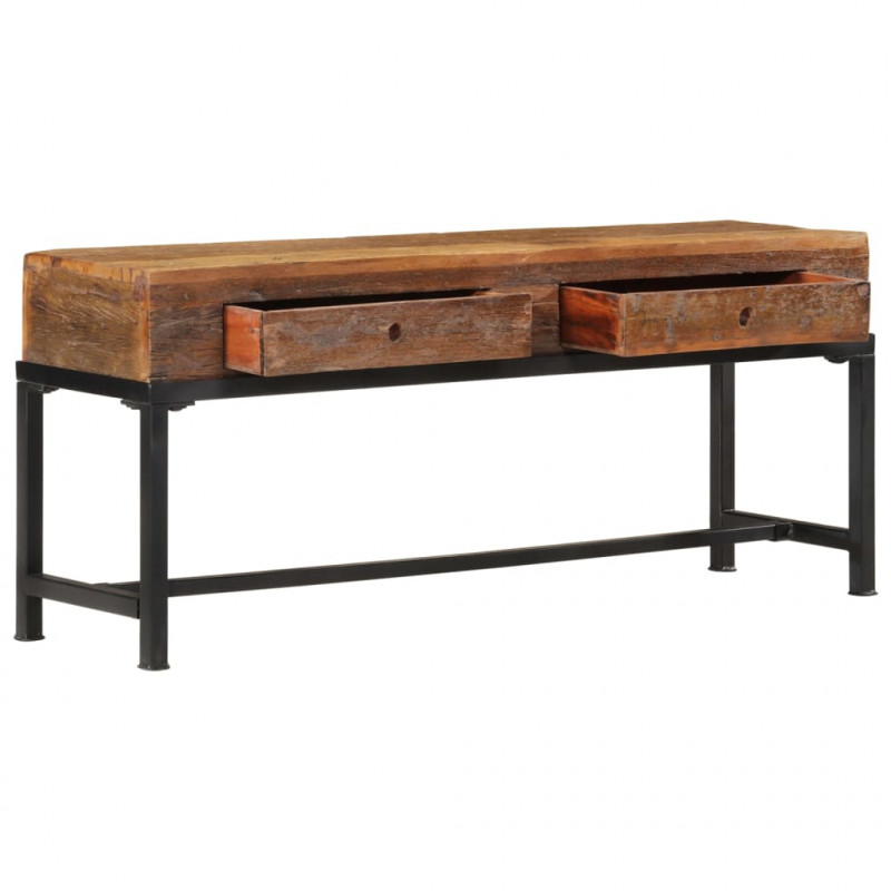 Szafka pod telewizor, 110x30x46 cm, lite drewno z odzysku