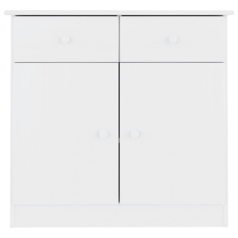 Szafka ALTA, biała, 77x35x73 cm, lite drewno sosnowe