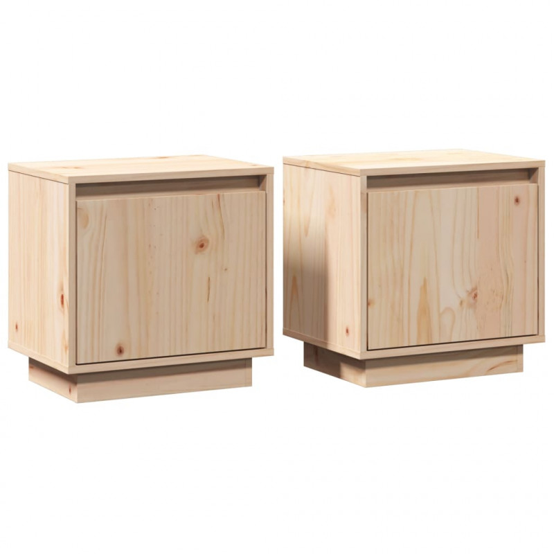Szafki nocne, 2 szt., 40x30x40 cm, lite drewno sosnowe