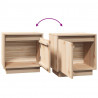 Szafki nocne, 2 szt., 40x30x40 cm, lite drewno sosnowe