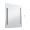 Ścienne lustro łazienkowe z LED, 50 x 60 cm