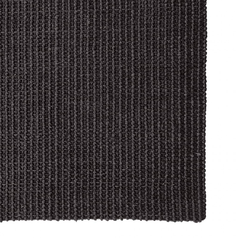 Dywanik, naturalny sizal, 66x200 cm, czarny