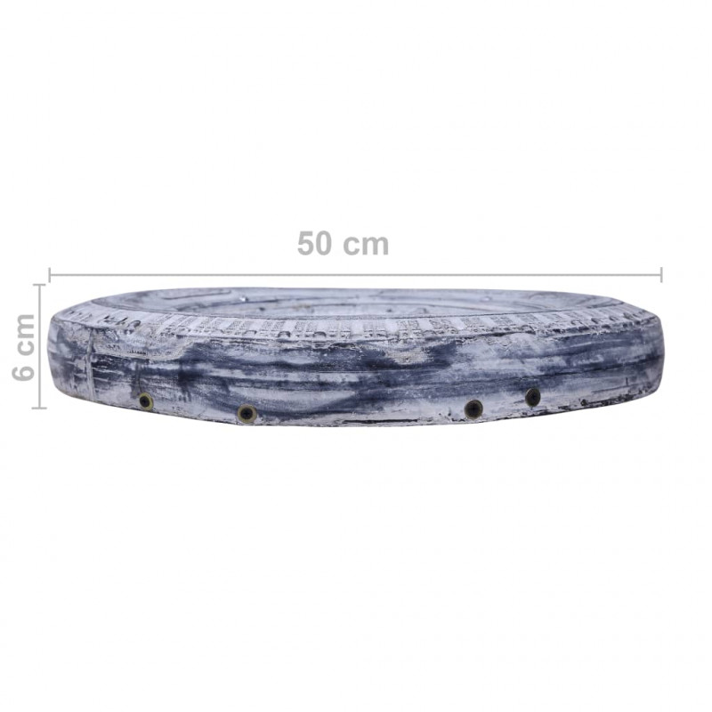 Lustro, białe, 50 cm, gumowa opona z odzysku