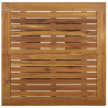 Stolik barowy, szary, 80x80x110 cm, rattan PE i lita akacja