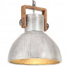 Industrialna lampa wisząca, 25 W, srebrna, okrągła, 40 cm, E27