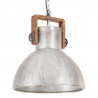 Industrialna lampa wisząca, 25 W, srebrna, okrągła, 40 cm, E27