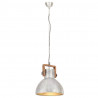 Industrialna lampa wisząca, 25 W, srebrna, okrągła, 40 cm, E27