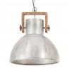 Industrialna lampa wisząca, 25 W, srebrna, okrągła, 40 cm, E27