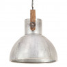 Industrialna lampa wisząca, 25 W, srebrna, okrągła, 40 cm, E27