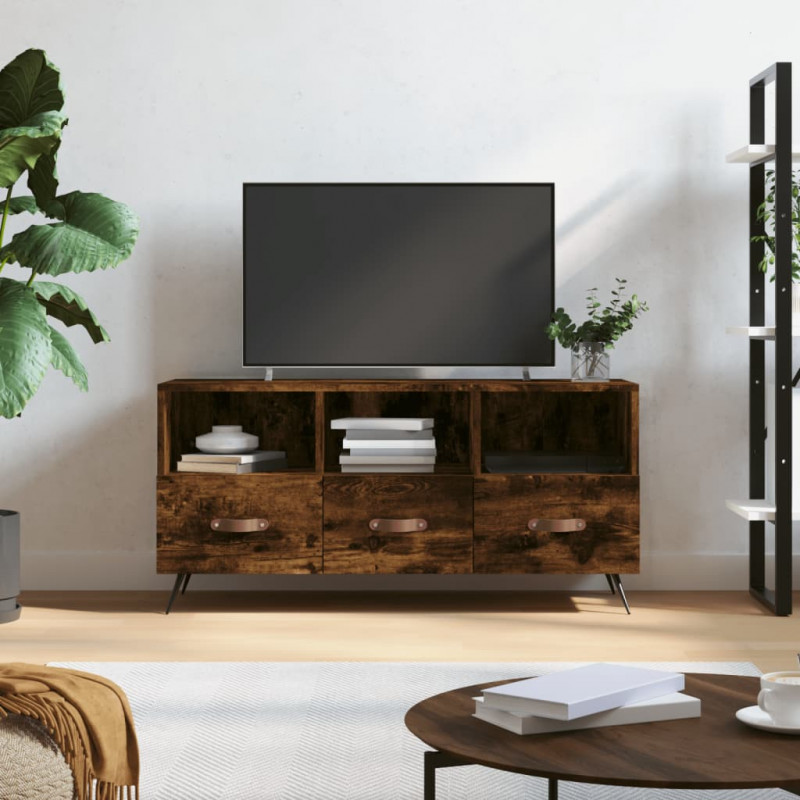 Szafka pod TV, przydymiony dąb, 102x36x50 cm