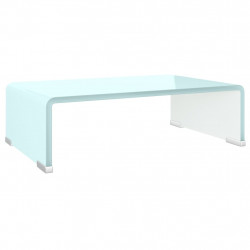 Podstawka pod monitor / TV, zielone szkło, 40x25x11 cm