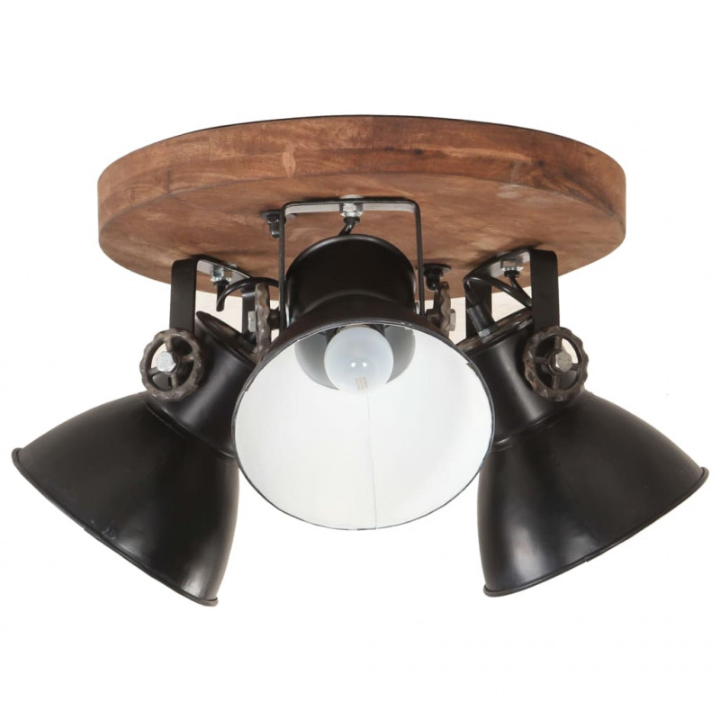 Industrialna lampa sufitowa, 25 W, czarna, 42x27 cm, E27