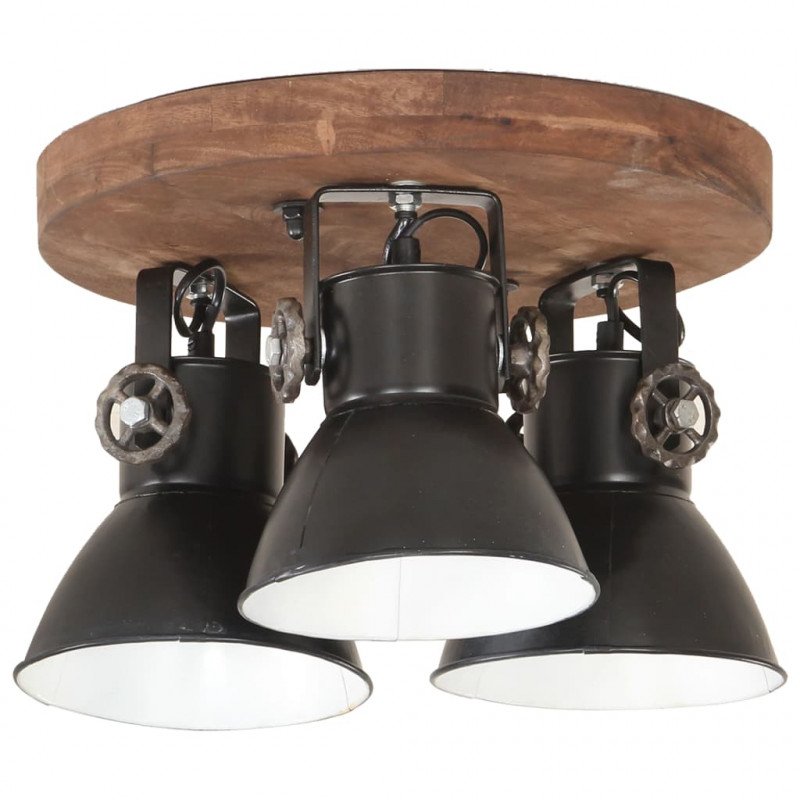 Industrialna lampa sufitowa, 25 W, czarna, 42x27 cm, E27