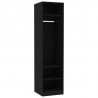 Szafa, czarna, 50x50x200 cm, materiał drewnopochodny