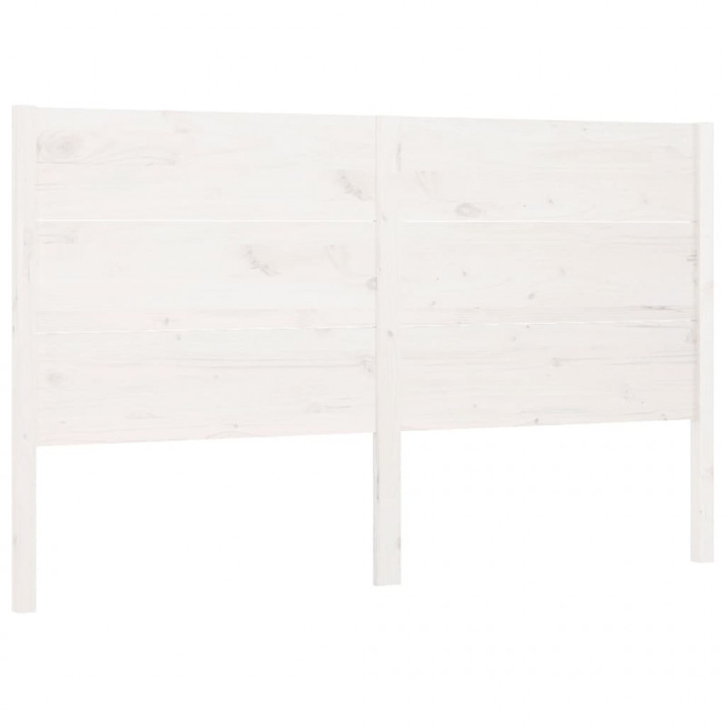 Wezgłowie łóżka, białe, 146x4x100 cm, lite drewno sosnowe