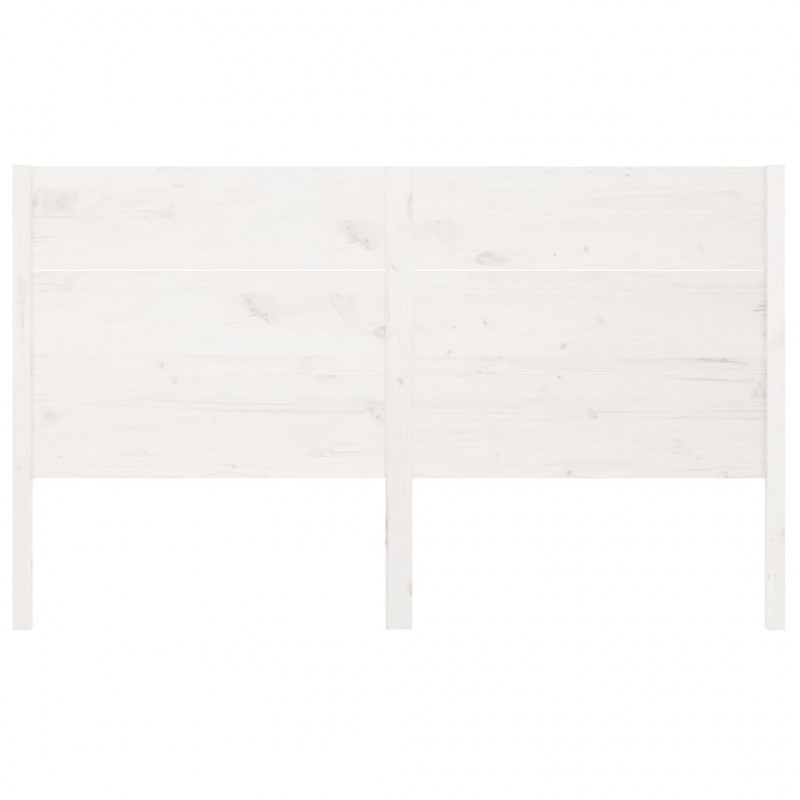 Wezgłowie łóżka, białe, 146x4x100 cm, lite drewno sosnowe