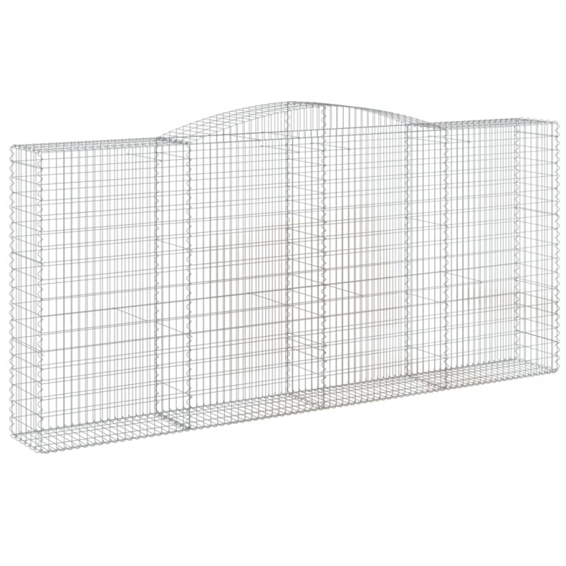 Łukowaty kosz gabionowy 400x50x180/200 cm, galwanizowane żelazo
