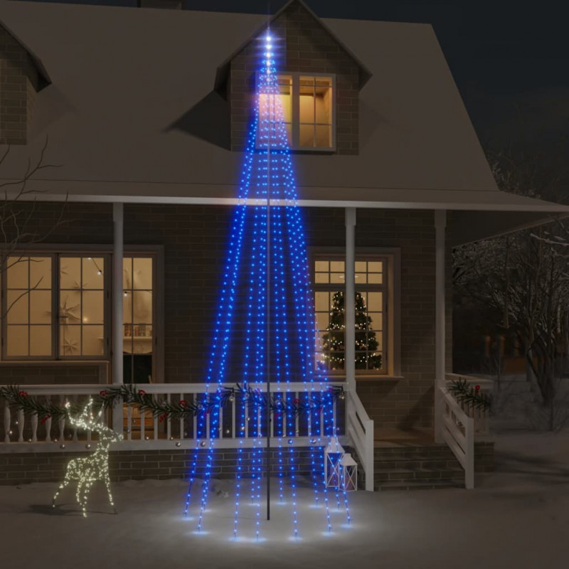 Choinka do montażu na maszcie, 732 niebieskich diod LED, 500 cm