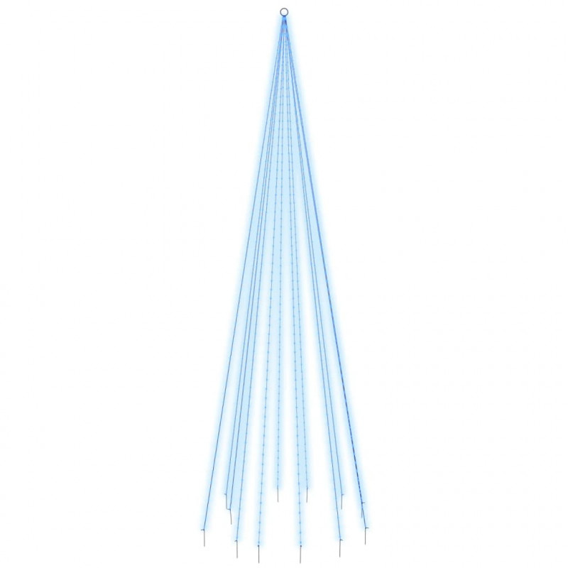 Choinka do montażu na maszcie, 732 niebieskich diod LED, 500 cm
