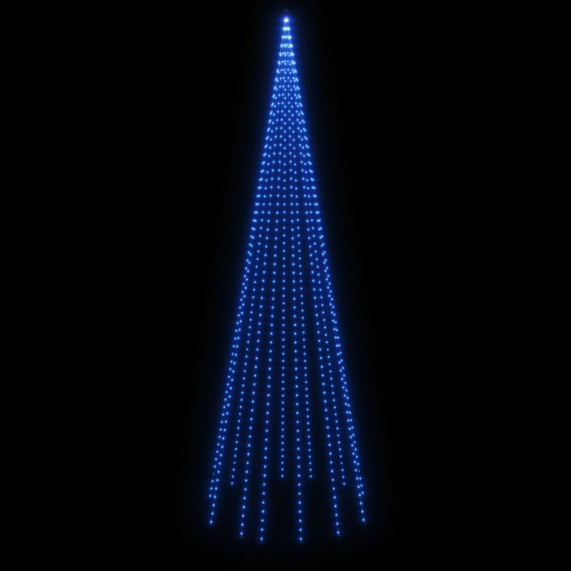 Choinka do montażu na maszcie, 732 niebieskich diod LED, 500 cm
