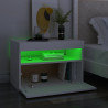 Szafki TV z oświetleniem LED, 2 szt., białe, 60x35x40 cm