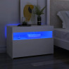 Szafki TV z oświetleniem LED, 2 szt., białe, 60x35x40 cm