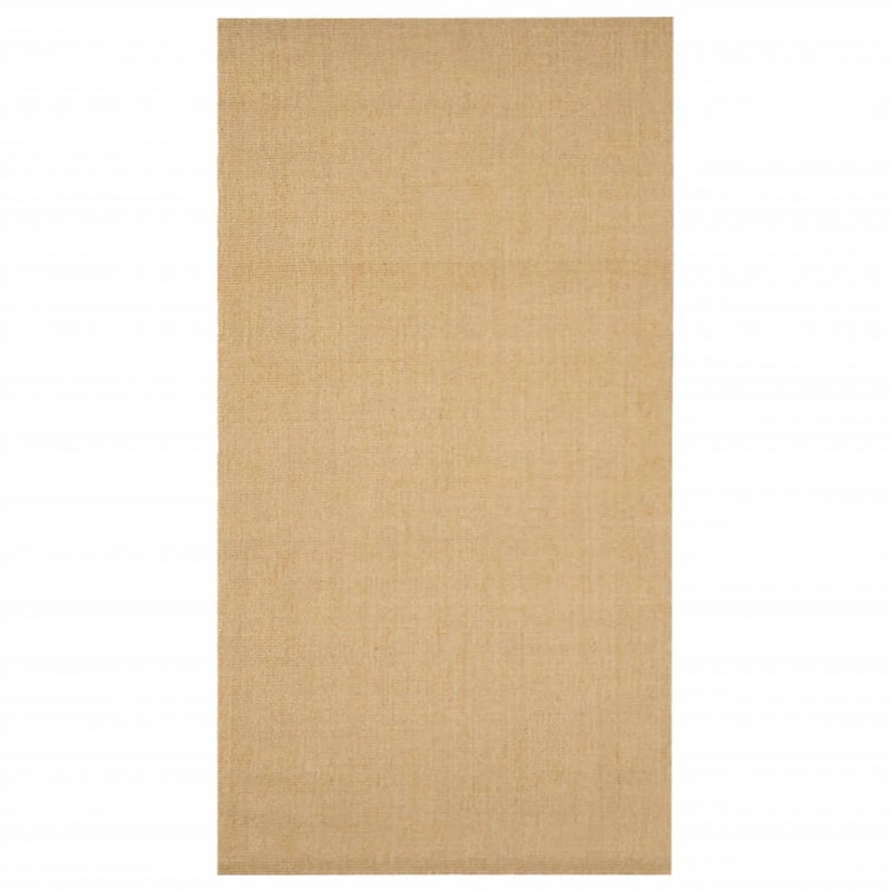 Dywanik, naturalny sizal, 80x150 cm, czarny