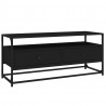 Szafka pod TV, czarna, 100x35x45 cm, materiał drewnopochodny