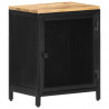 Szafka nocna, 40 x 30 x 53 cm, lite, surowe drewno mango