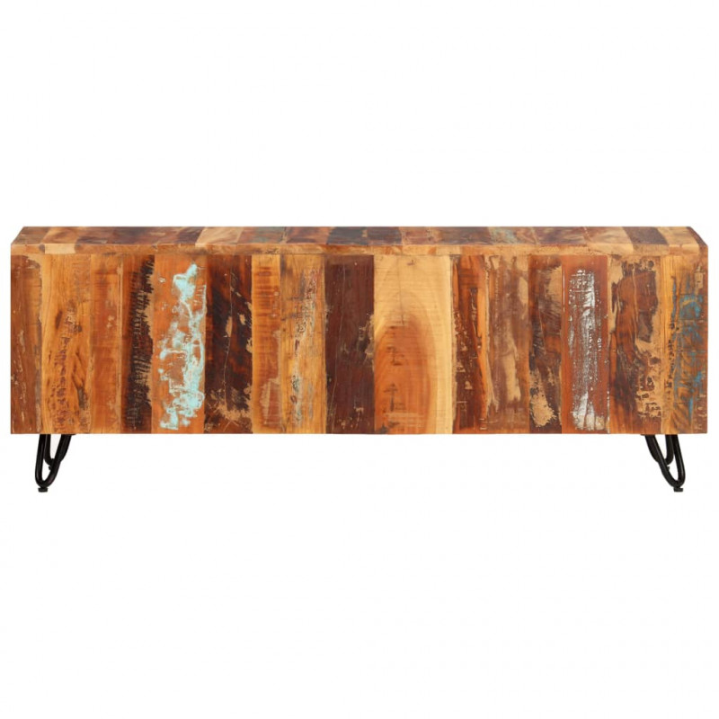 Szafka pod telewizor, 110x30x40 cm, lite drewno odzyskane
