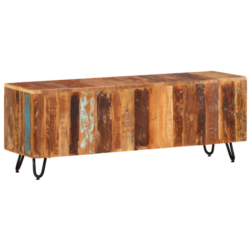 Szafka pod telewizor, 110x30x40 cm, lite drewno odzyskane