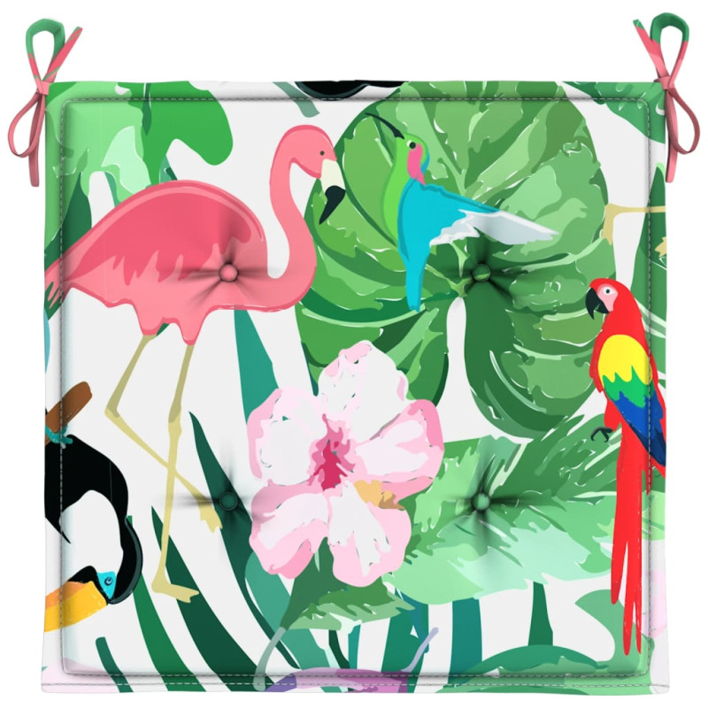 Poduszki na krzesła ogrodowe, 2 szt., wielokolorowe, 50x50x3 cm