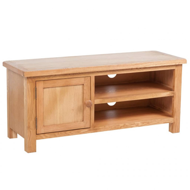 Szafka pod TV, 103 x 36 x 46 cm, lite drewno dębowe