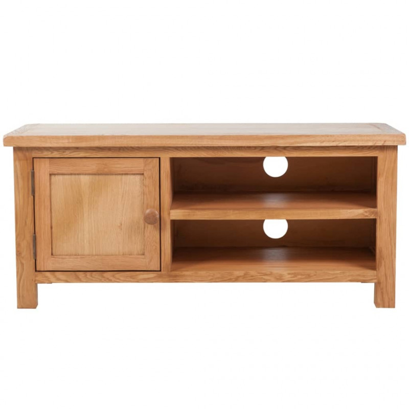Szafka pod TV, 103 x 36 x 46 cm, lite drewno dębowe