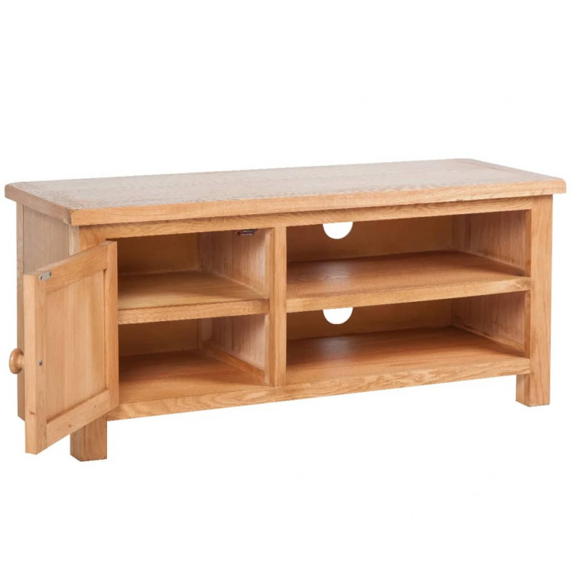 Szafka pod TV, 103 x 36 x 46 cm, lite drewno dębowe