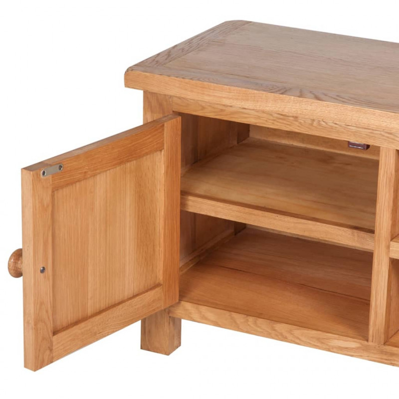 Szafka pod TV, 103 x 36 x 46 cm, lite drewno dębowe