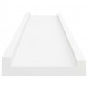 Półki ścienne na zdjęcia, 2 szt., białe, 40x9x3 cm, MDF