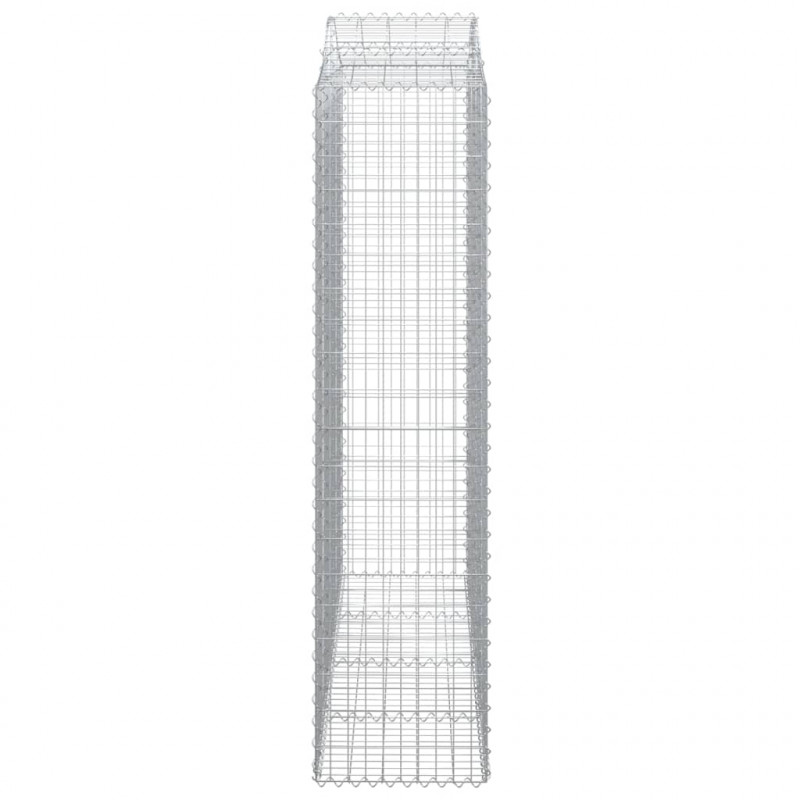 Łukowaty kosz gabionowy 200x50x200/220 cm, galwanizowane żelazo